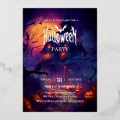 Invitation En Aluminium Haunted House Halloween Party (Recto)