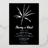 Invitation En Aluminium Having a Blast Silver Fireworks 4th of July Party (Recto)