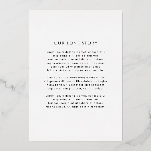 Invitation En Aluminium Hazel Photo Mariage moderne Enregistrer la date (Verso)