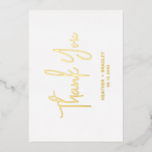 Invitation En Aluminium Heather Elegant noir blanc minimaliste Mariage mod