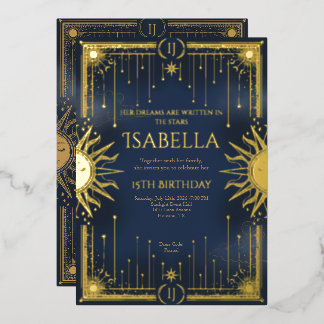 Invitation En Aluminium Her dreams are written in the stars