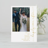 Invitation En Aluminium Heureusement Jamais Après Réception De Fête Seulem (Debout devant)