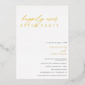 Invitation En Aluminium Heureux Jamais après le Parti Moderne Elopement Ma (Recto)