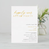 Invitation En Aluminium Heureux Jamais après le Parti Moderne Elopement Ma (Debout devant)