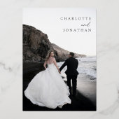 Invitation En Aluminium Heureux Jamais après le Parti Moderne Elopement Ma (Verso)