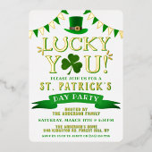 Invitation En Aluminium Heureux Toi ! Saint Patrick's Day Party Real (Recto)
