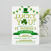 Invitation En Aluminium Heureux Toi ! Saint Patrick's Day Party Real (Debout devant)