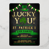 Invitation En Aluminium Heureux Toi ! Saint Patrick's Day Party Real (Recto)