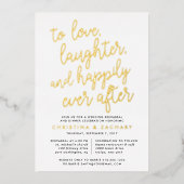 Invitation En Aluminium Heureux toujours après | Dîner de répétition (Recto)