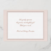 Invitation En Aluminium Hibiscus Foil Toutes les occasions Élégant Merci (Verso)