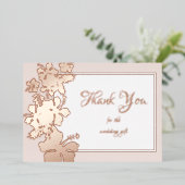 Invitation En Aluminium Hibiscus Foil Toutes les occasions Élégant Merci (Debout devant)