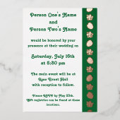 Invitation En Aluminium Hibiscus tropicaux dans l'Invitation à huile verte (Recto)