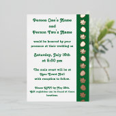 Invitation En Aluminium Hibiscus tropicaux dans l'Invitation à huile verte (Debout devant)