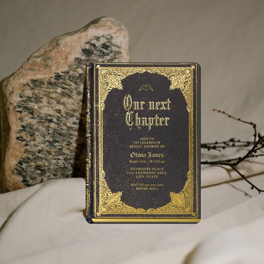 Invitation En Aluminium Histoire conte de fées bibliothèque livre douche n