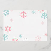 Invitation En Aluminium Hiver ONE derland 1er anniversaire Pink Blue Silve (Verso)