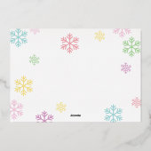 Invitation En Aluminium Hiver ONE derland 1er anniversaire Rainbow (Verso)