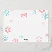 Invitation En Aluminium Hiver ONEderland 1er Anniversaire Rose Bleu Argent (Verso)