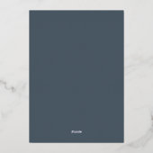 Invitation En Aluminium Hiver Reverie Monogramme Mariage Argent (Verso)