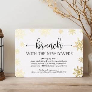 Invitation En Aluminium Hiver Snowfall Post Mariage Brunch