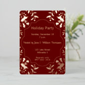 Invitation En Aluminium Holly Holiday Pary (Debout devant)