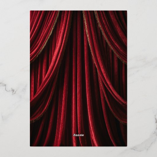 Invitation En Aluminium Hollywood Movie Red Carpet Premiere Mariage (Verso)