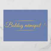 Invitation En Aluminium Hongrois - Jour d'or (Recto)