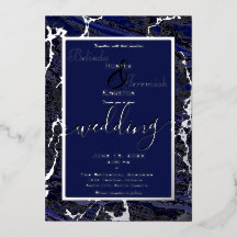 Huile d'argent et bleu marine 5 po x 7 po