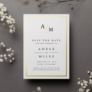 Invitation En Aluminium Huile de monogramme d'esperluette Enregistrer la c