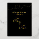 Invitation En Aluminium Huile noire et or (Recto)