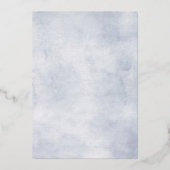 Invitation En Aluminium Hydrangées bleu pâle rose pastel mariage (Verso)