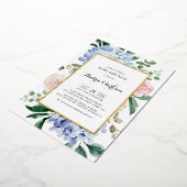 Invitation En Aluminium Hydrangées bleues et roses roses roses roses Brunc (Rotation)