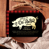Invitation En Aluminium I Do BBQ Engagement Party Black Gold