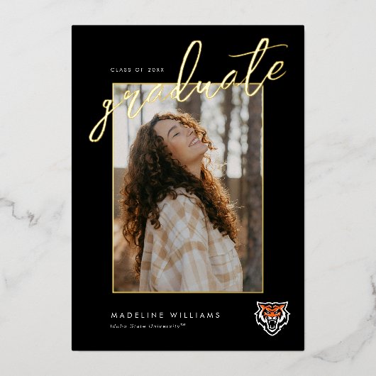 Invitation En Aluminium Idaho State University Bengals Spirit Design (Recto)