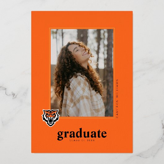 Invitation En Aluminium Idaho State University Bengals Spirit Design (Recto)