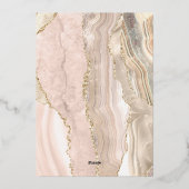 Invitation En Aluminium Iivoire Or Agate Première Communion sainte (Verso)