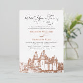 Invitation En Aluminium Il était une fois un conte de fées Rose Gold Maria (Debout devant)