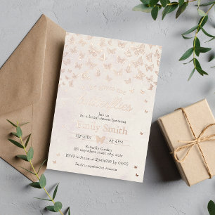 Invitation En Aluminium Il me donne la Fête des mariées des papillons