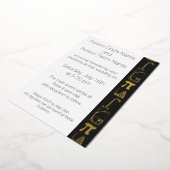 Invitation En Aluminium Il s'ajoute à l'invitation de Black Foil (Rotation)