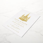 Invitation En Aluminium Illustration personnalisée du site Gold Foil Invit (Rotation)