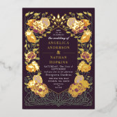 Invitation En Aluminium Imaginaire Enchantée jardin floral mariage (Recto)