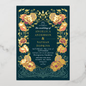 Invitation En Aluminium Imaginaire Enchantée jardin floral mariage (Recto)