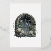 Invitation En Aluminium Imaginaire foncé Fenêtre Château Mariage gothique (Verso)