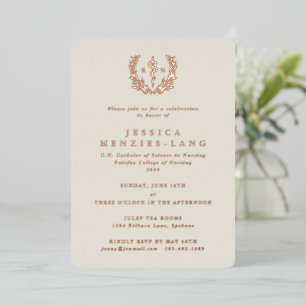 Invitation En Aluminium Infirmière diplômée Asclepius+Couronne de laurier