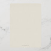 Invitation En Aluminium Infirmière inscrite en ivoire Caduceus+Laurel Wrea (Verso)