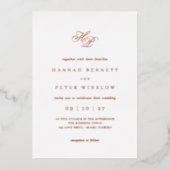 Invitation En Aluminium Initiales de monogramme de script romantique Maria (Recto)