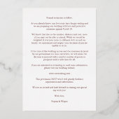 Invitation En Aluminium Initiales Véritable Rose de luxe Branches Botaniqu (Verso)