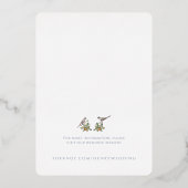 Invitation En Aluminium Inséparables Foil Enregistrer La Date (Verso)