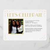 Invitation En Aluminium Instantanés amusants Pile Graduation Photo Invitat (Verso)