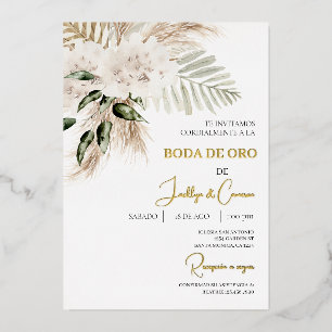 Invitation En Aluminium Invitación de boda de oro