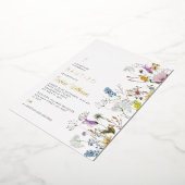 Invitation En Aluminium Invitación de Flores Silvestres para Bautizo (Rotation)